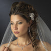 Antique Silver Clear Rhinestone Vintage Deco Style Bridal Wedding Hair Clip 100