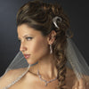 Antique Silver Clear Rhinestone Vintage Deco Style Bridal Wedding Hair Clip 102