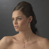 Gorgeous Gold Clear Crystal Bridal Wedding Necklace & Earring Set 315