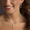 * Floral Bridal Wedding Stud Bridal Wedding With Earrings and Necklace Set 328
