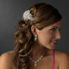 Bridal Wedding Hair Barrette 5100 Silver Clear