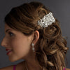 Bridal Wedding Hair Barrette 5190 Silver Clear