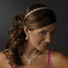 Headpiece 218 Bridal Wedding Hair Comb Silver Clear