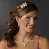 * Silver Floral Bridal Wedding Headband HP 8260