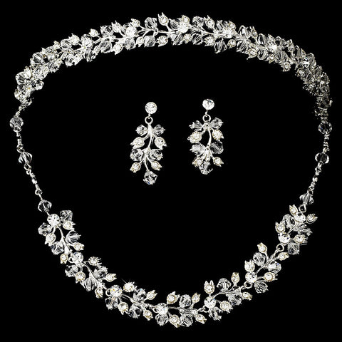 Couture Bridal Wedding Jewelry 663 & Bridal Wedding Headband 7012 Set