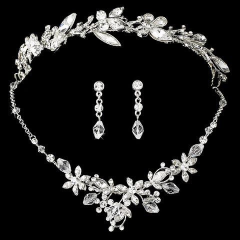 Crystal Couture Jewelry 6855 & Bridal Wedding Headband 8123 Set