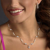 Beautiful Rhinestone Bridal Wedding Jewelry Set NE 701 Silver AB