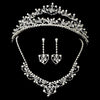 Fabulous Silver Clear Rhinestone & Austrian Crystal Jewelry & Bridal Wedding Tiara Set 7034