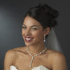 Bridal Wedding Necklace Earring Set 71685 Silver White