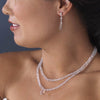 Layered Swavorski Crystal Bridal Wedding Jewelry Set NE 7199