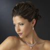 Silver Clear Rhinestone Bridal Wedding Jewelry Set 72023