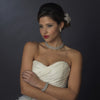 Antique Silver Diamond White 3 Row Pearl & Rhinestone Cuff Bridal Wedding Bracelet 723