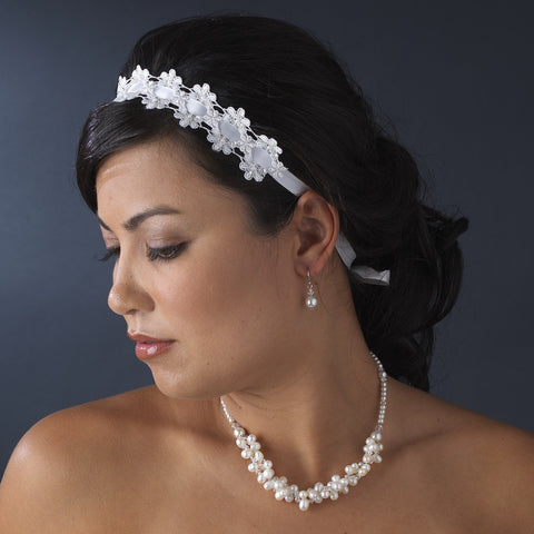 * Ribbon Style Bridal Wedding Headband HP 8208