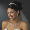 Pearl and Crystal Jewelry & Bridal Wedding Tiara Set NE 7607 HP 7007