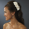 Bridal Wedding Necklace Earring Set 8213 Silver Ivory