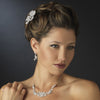 Silver Clear Austrian & Rhinestone Bridal Wedding Jewelry Set 8214