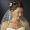 Gorgeous Light Gold Flower Bridal Wedding Hair Comb w/ Clear Rhinestones & Swarovski Crystals 9995