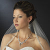 Silver Clear Rhinestone Floral Vine Bridal Wedding Jewelry Set 8216