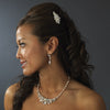 Dazzling Silver Clear Rhinestone & Freshwater Pearl Bridal Wedding Hair Comb 8247