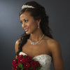 Silver Ivory Pearl Bridal Wedding Jewelry Set & Tiara Set 8234