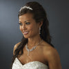 * Fabulous Silver Clear Swarovski Crystal Floral Bridal Wedding Hair Comb 8251