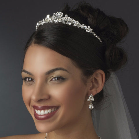 Beautiful Silver Clear Rhinestone Bridal Wedding Tiara HP 8314