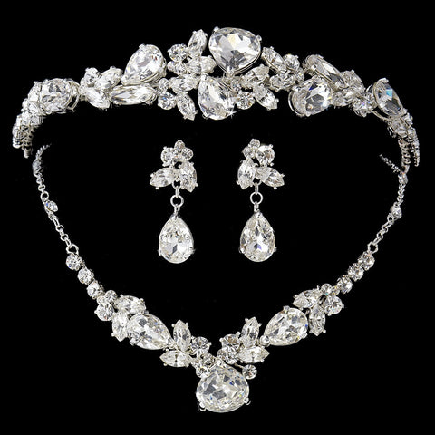 Swarovski Bridal Wedding Jewelry Set & Tiara Set NE 8314 & HP 8314