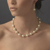 Bridal Wedding Necklace Earring Set NE 8355 White