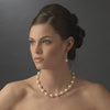 Bridal Wedding Necklace Earring Set NE 8355 White