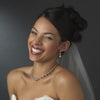 Silver White Pearl Bridal Wedding Jewelry Set 8424