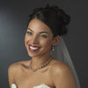 Silver White Pearl Bridal Wedding Jewelry Set 8424