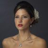 Silver Clear CZ Crystal Flower Bridal Wedding Jewelry Set 8609