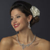 Silver Clear CZ Bridal Wedding Necklace & Earring Set 8620