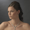 * Stunning Red Pave Crystal Bridal Wedding Jewelry Set NE 908