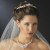 * Silver Clear Crystal & Rhinestone Bridal Wedding Tiara Headpiece 8430