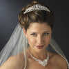 * Gold Clear Crystal & Rhinestone Bridal Wedding Tiara Headpiece 8439