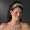 Crystal and Rhinestone Floral Bridal Wedding Tiara HP 4706 Silver
