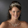 * Silver Clear Bridal Wedding Headband Headpiece 9785