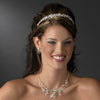 Silver Clear Swarovski Crystal & Rhinestone Bridal Wedding Headband Headpiece 9841