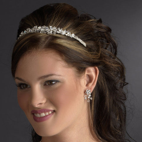 Silver Clear Swarovski Crystal & Rhinestone Bridal Wedding Headband Headpiece 9841