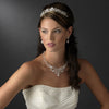 Enchanting Silver Clear Crystal Bridal Wedding Necklace & Earring Set 9786