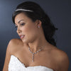 Bridal Wedding Necklace Earring Set 992 Silver Clear