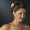 Gorgeous Light Gold Flower Bridal Wedding Hair Comb w/ Clear Rhinestones & Swarovski Crystals 9995