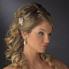 Silver Floral Vine Bridal Wedding Hair Pin 1129 Diamond White