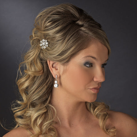 Silver Clear Rhinestone Bridal Wedding Hair Pin 3420