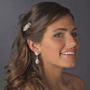 * Silver Clear Bridal Wedding Hair Comb 8880