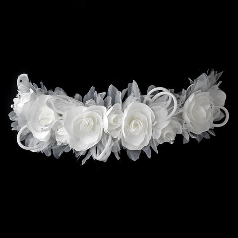 Wonderful White or Ivory Flower Bridal Wedding Shoulder/Bridal Wedding Belt Strap 1