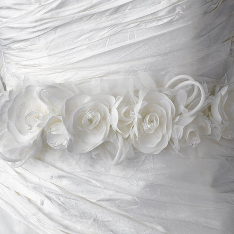 Wonderful White or Ivory Flower Bridal Wedding Shoulder/Bridal Wedding Belt Strap 1