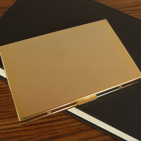 24k Gold Plated Brass Calculator Case & Card Holder