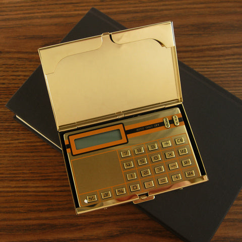 24k Gold Plated Brass Calculator Case & Card Holder